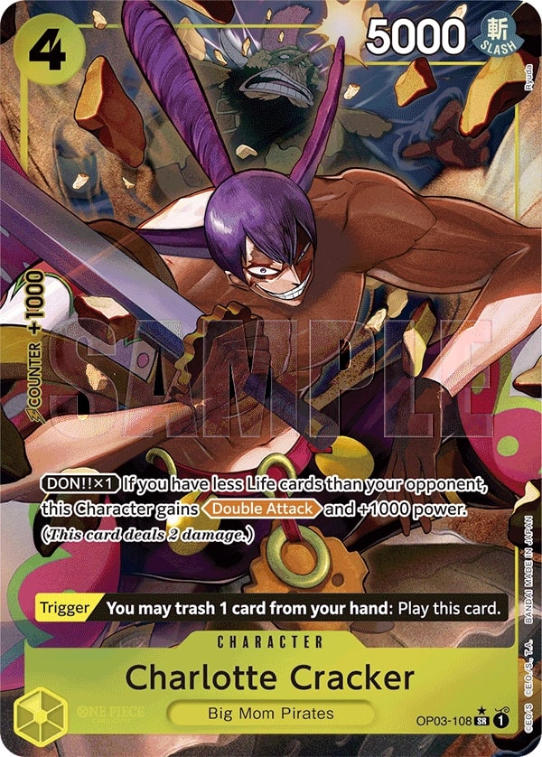 Charlotte Cracker (108) (Alternate Art) One Piece card