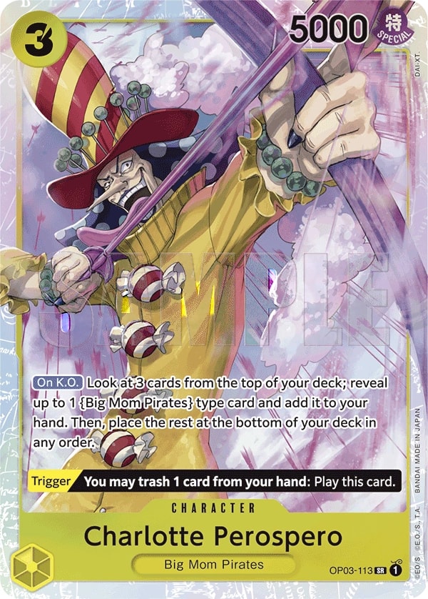 Charlotte Perospero (113) (Reprint) One Piece card