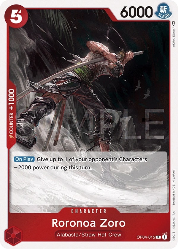 Roronoa Zoro (OP04-015) — Rare One Piece card