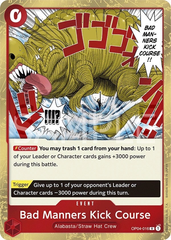 Bad Manners Kick Course (OP04-016) — Rare One Piece card