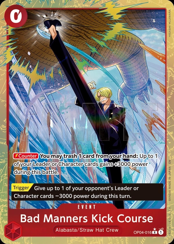 Bad Manners Kick Course (016) (Alternate Art) One Piece card