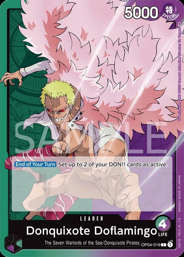 Donquixote Doflamingo OP04-019 One Piece leader card