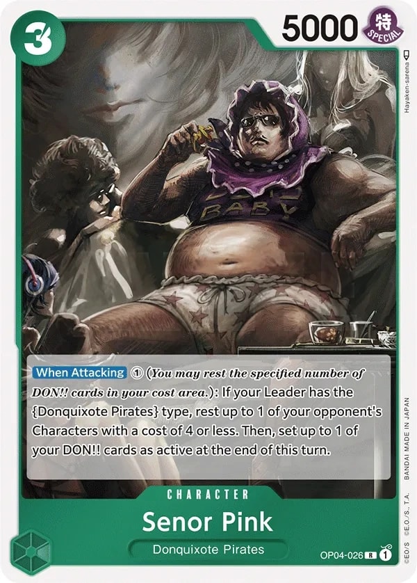 Senor Pink (OP04-026) — Rare One Piece card