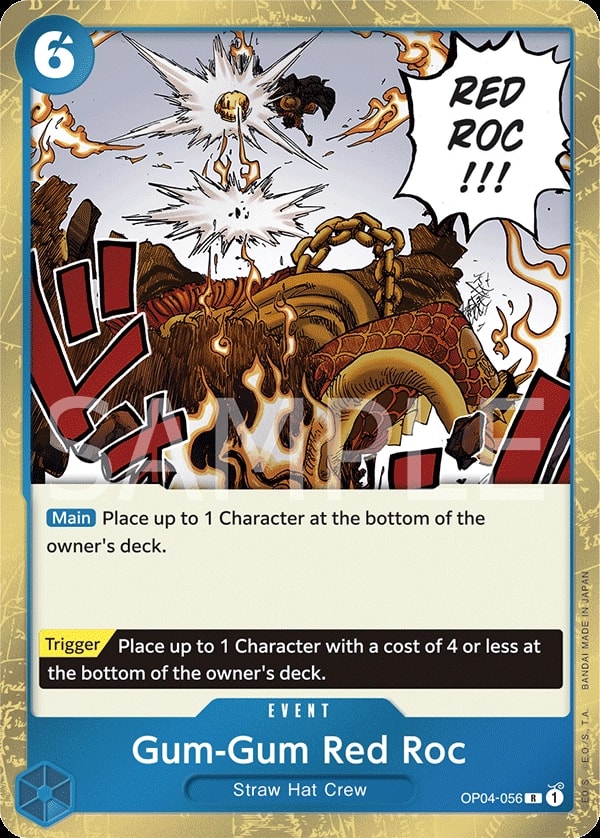 Gum-Gum Red Roc (OP04-056) — Rare One Piece card