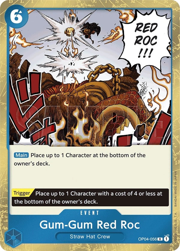 Gum-Gum Red Roc (056) One Piece card