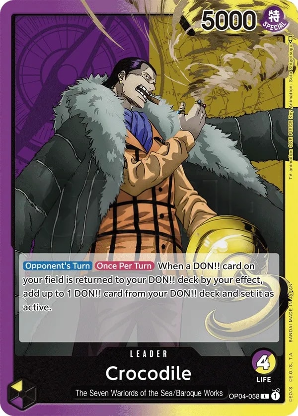 Crocodile OP04-058 One Piece leader card