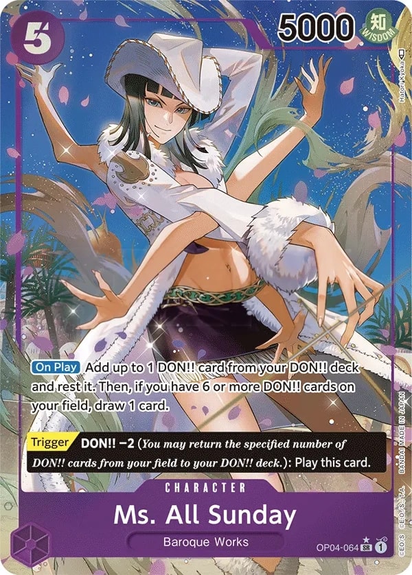 Ms. All Sunday (064) (Alternate Art) One Piece card