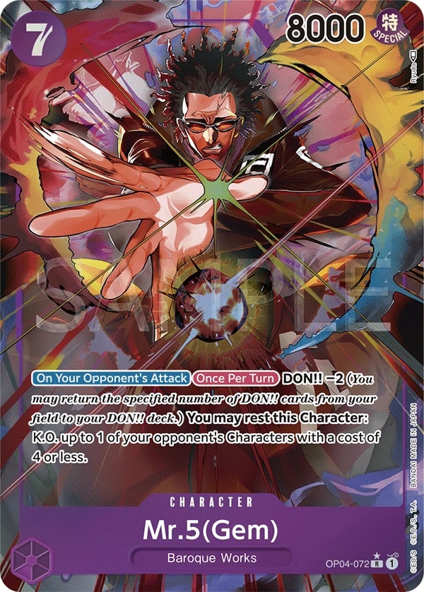 Mr.5 (072) (Gem) One Piece card
