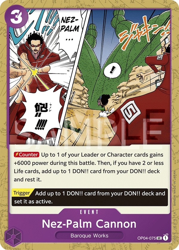 Nez-Palm Cannon (OP04-075) — Uncommon One Piece card