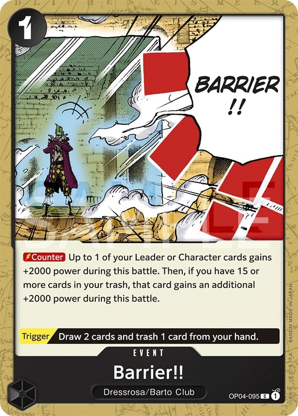 Barrier!! (OP04-095) — Common One Piece card