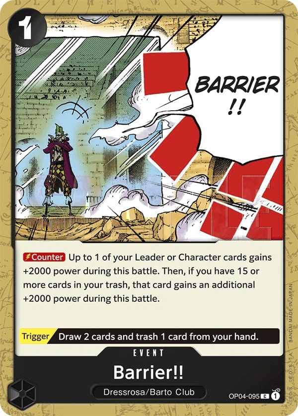 Barrier!! (095) One Piece card