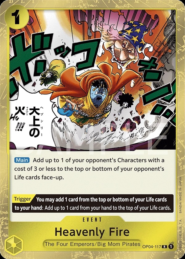 Heavenly Fire (OP04-117) — Rare One Piece card