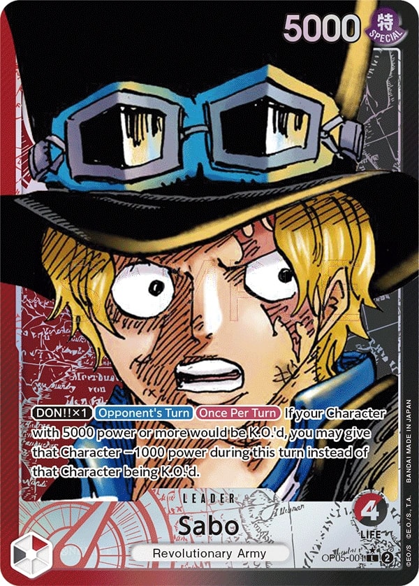 Sabo (001) (Alternate Art) One Piece card