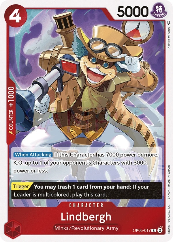 Lindbergh (OP05-017) — Rare One Piece card