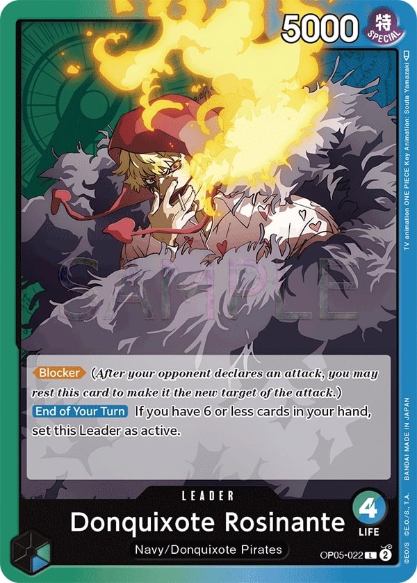 Donquixote Rosinante OP05-022 One Piece leader card