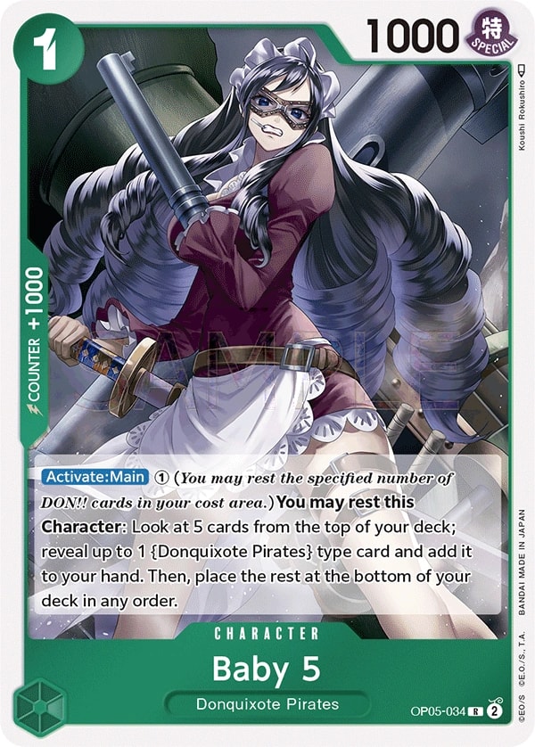 Baby 5 (OP05-034) — Rare One Piece card