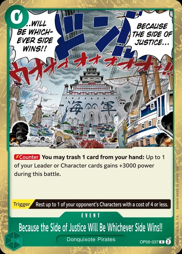 Because the Side of Justice Will Be Whichever Side Wins!! (037) (Reprint) One Piece card