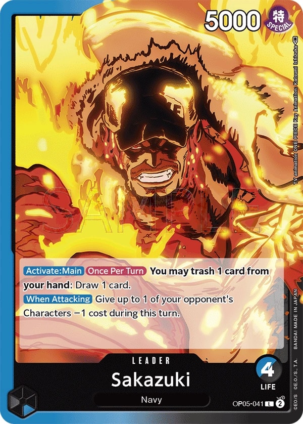 Sakazuki OP05-041 One Piece leader card