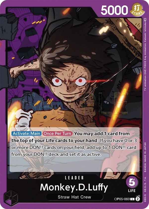 Monkey.D.Luffy OP05-060 One Piece leader card