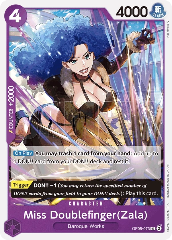 Miss Doublefinger (073) (Zala) One Piece card