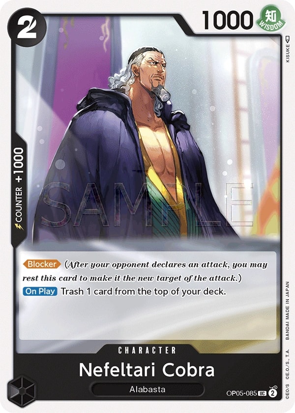 Nefeltari Cobra (OP05-085) — Uncommon One Piece card