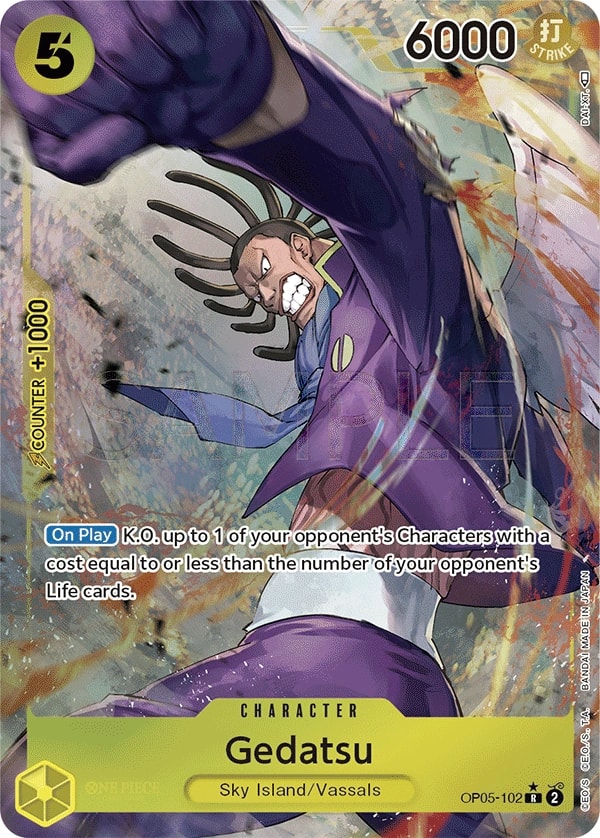 Gedatsu (102) (Alternate Art) One Piece card