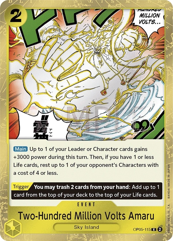 Two-Hundred Million Volts Amaru (OP05-115) — Rare One Piece card