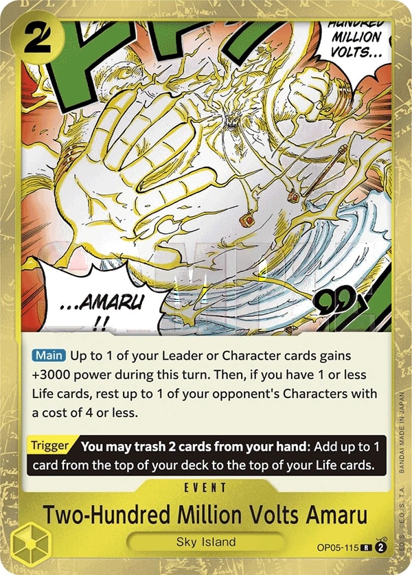Two-Hundred Million Volts Amaru (115) (Jolly Roger Foil) One Piece card