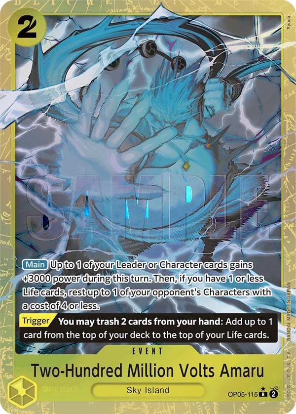 Two-Hundred Million Volts Amaru (115) (Alternate Art) One Piece card