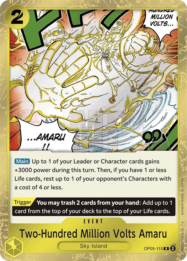 Two-Hundred Million Volts Amaru (115) One Piece card