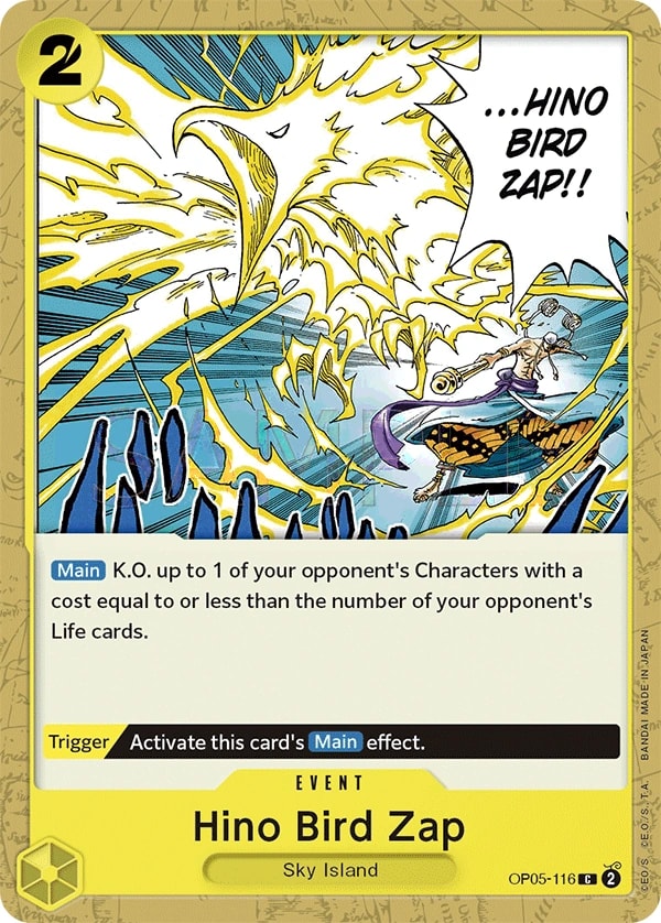 Hino Bird Zap (OP05-116) — Common One Piece card