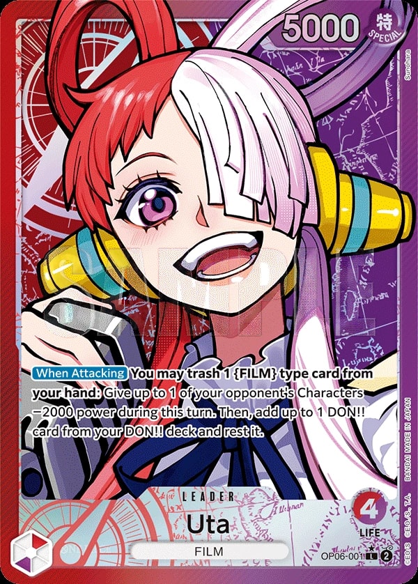 Uta (001) (Alternate Art) One Piece card