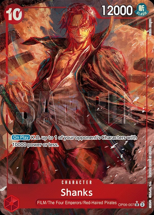 Shanks (007) (Alternate Art) One Piece card