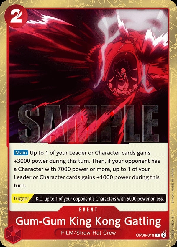 Gum-Gum King Kong Gatling (OP06-018) — Rare One Piece card