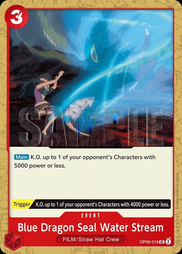 Blue Dragon Seal Water Stream (OP06-019) — Uncommon One Piece card