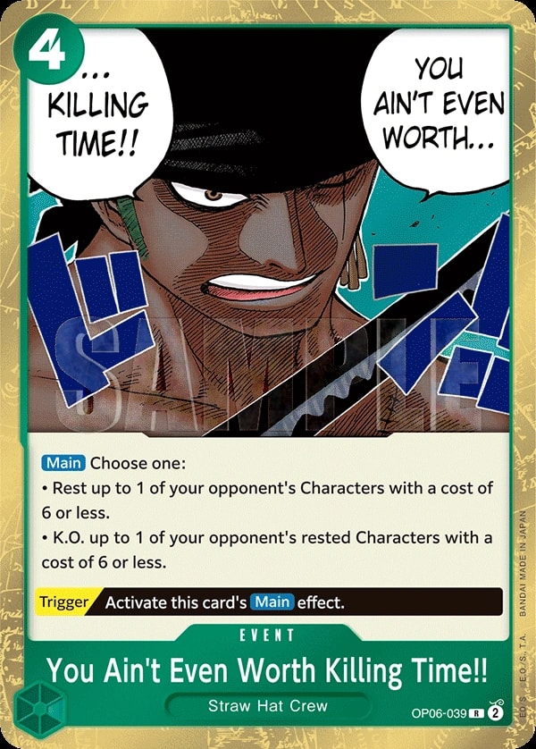 You Ain't Even Worth Killing Time!! (OP06-039) — Rare One Piece card