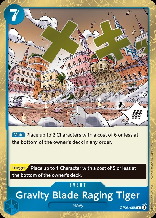 Gravity Blade Raging Tiger (058) (Reprint) One Piece card