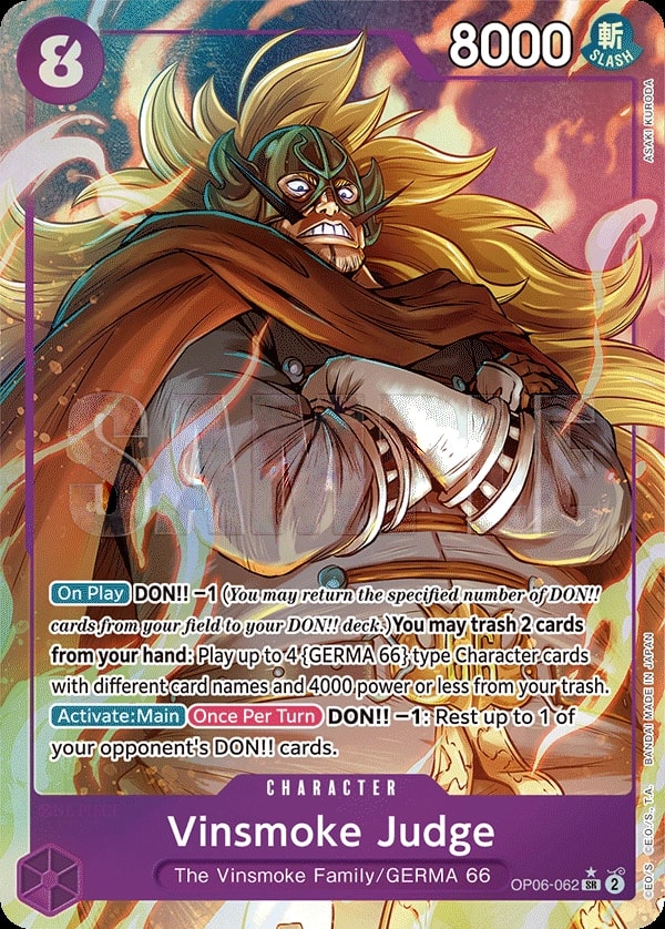 Vinsmoke Judge (062) (Alternate Art) One Piece card