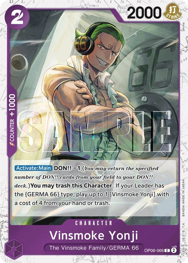 Vinsmoke Yonji (066) (OP06-066) One Piece card