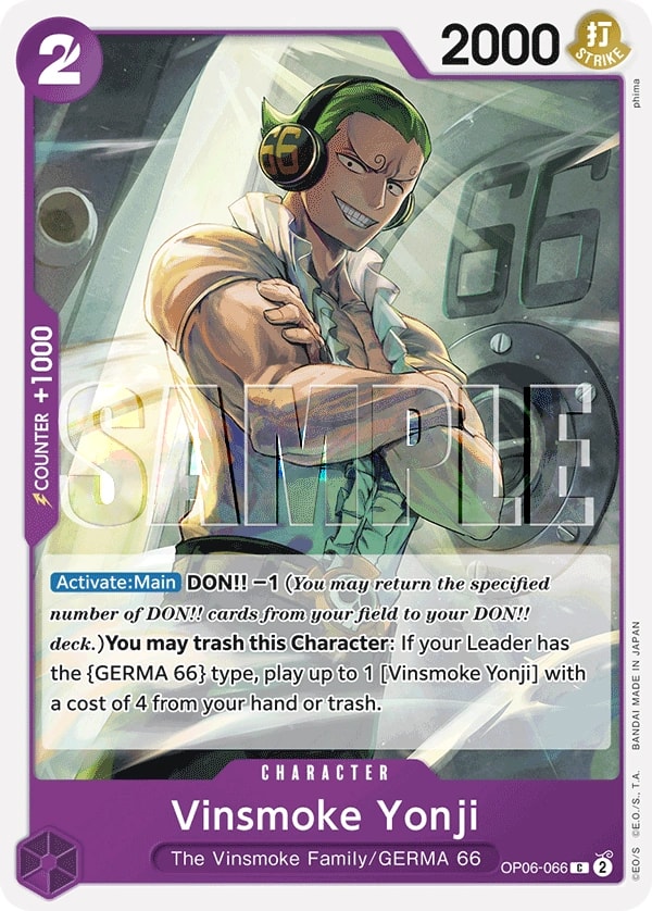 Vinsmoke Yonji (066) One Piece card