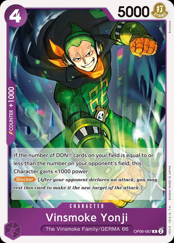 Vinsmoke Yonji (OP06-067) — Rare One Piece card