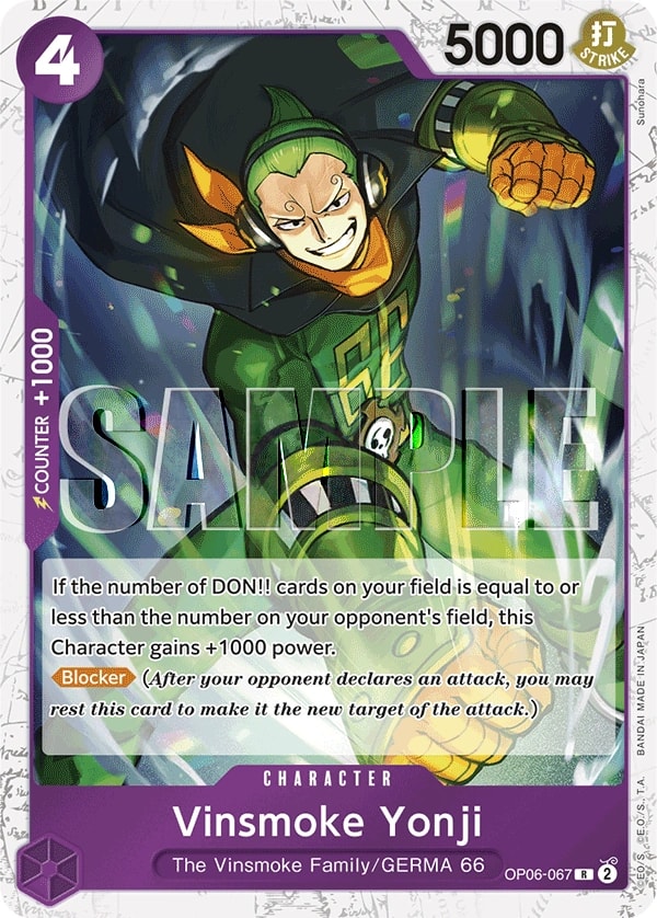 Vinsmoke Yonji (067) (OP06-067) One Piece card