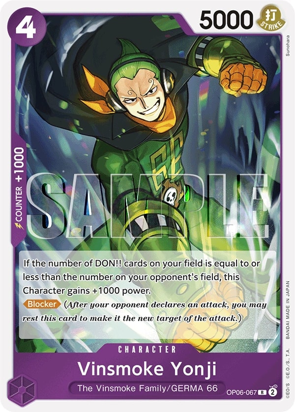 Vinsmoke Yonji (067) One Piece card