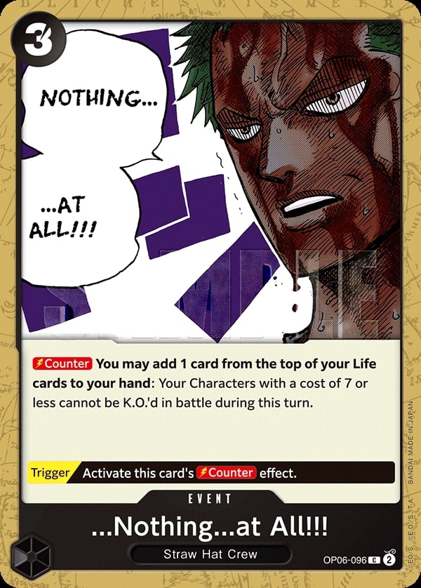 ...Nothing...at All!!! (OP06-096) — Common One Piece card