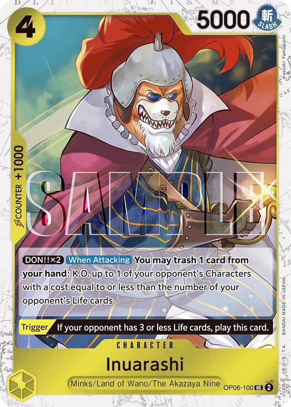 Inuarashi (100) (Jolly Roger Foil) One Piece card