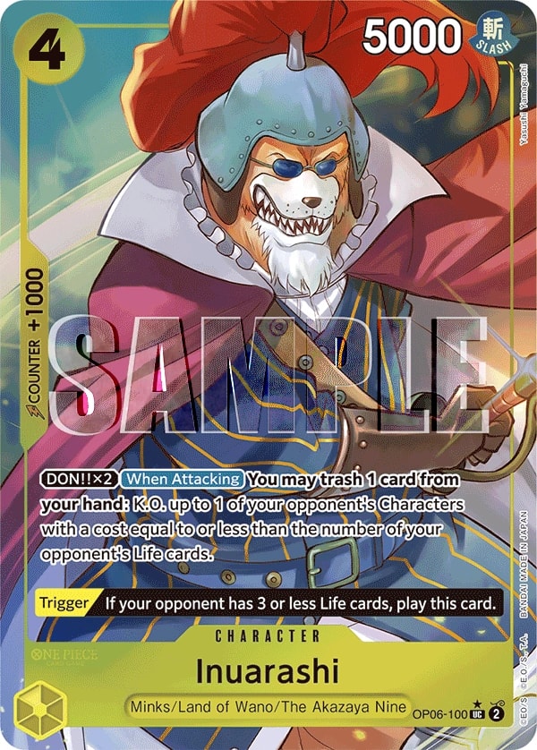 Inuarashi (100) (Full Art) One Piece card