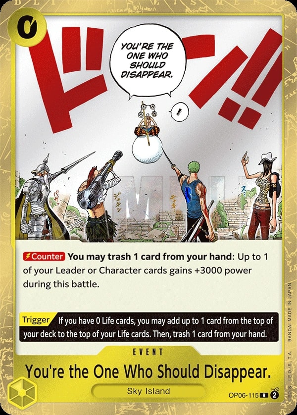 You're the One Who Should Disappear (OP06-115) — Rare One Piece card