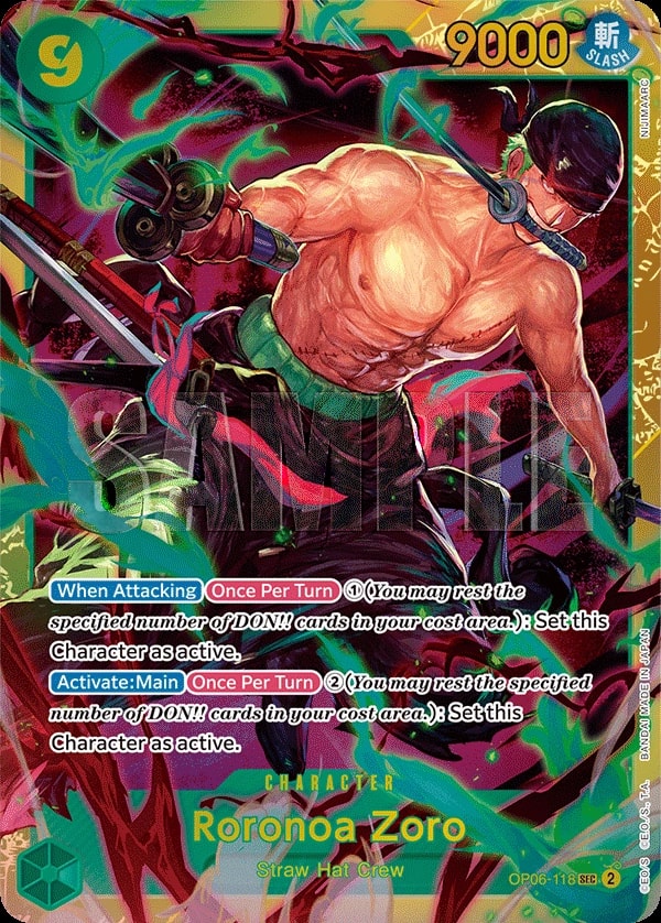 Roronoa Zoro OP06-118 One Piece card