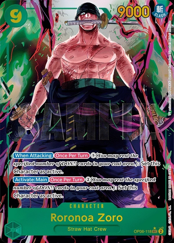 Roronoa Zoro (118) (Alternate Art) One Piece card