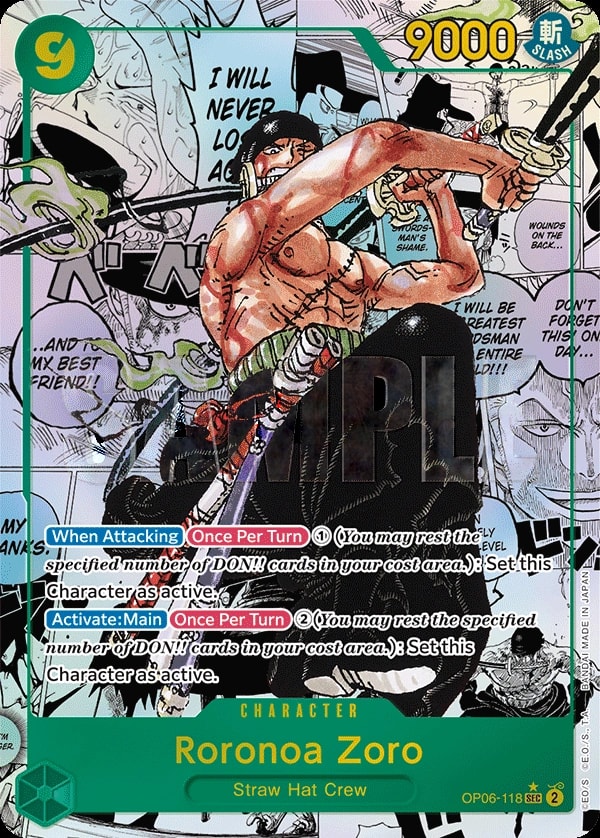 Roronoa Zoro (118) (Alternate Art) One Piece card